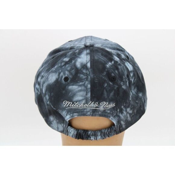 Atlanta Hawks Mitchell & Ness NBA Dad Hat Black Tie Dye Cap Stretch Closure New - Picture 6 of 7